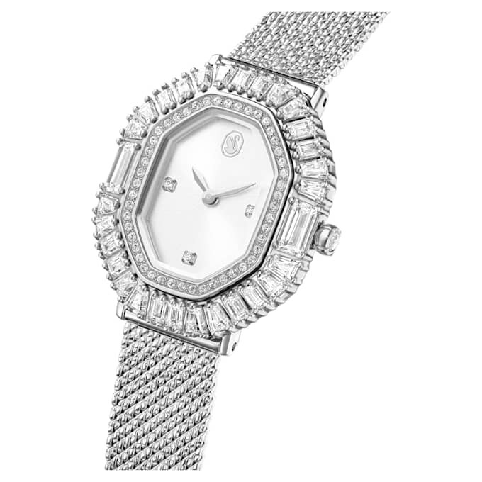 Montre Matrix Octagon à bracelet métallique, ton argenté, acier inoxydable Montre Matrix Octagon à bracelet métallique, ton argenté, acier inoxydable