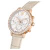 Montre Matrix Tennis Chrono « Swiss Made », bracelet en cuir, beige, finition couleur or rose Montre Matrix Tennis Chrono « Swiss Made », bracelet en cuir, beige, finition couleur or rose