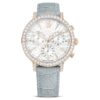 Montre Matrix Tennis Chrono « Swiss Made », bracelet en cuir, gris, finition dorée champagne Montre Matrix Tennis Chrono « Swiss Made », bracelet en cuir, gris, finition dorée champagne