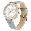 Montre Matrix Tennis Chrono « Swiss Made », bracelet en cuir, gris, finition dorée champagne Montre Matrix Tennis Chrono « Swiss Made », bracelet en cuir, gris, finition dorée champagne