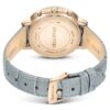 Montre Matrix Tennis Chrono « Swiss Made », bracelet en cuir, gris, finition dorée champagne Montre Matrix Tennis Chrono « Swiss Made », bracelet en cuir, gris, finition dorée champagne