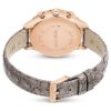 Montre Octea Chrono « Swiss Made », bracelet en cuir, gris, finition dorée rose Montre Octea Chrono « Swiss Made », bracelet en cuir, gris, finition dorée rose