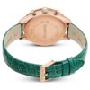 Montre Octea Chrono « Swiss Made », bracelet en cuir, vert, finition couleur or rose Montre Octea Chrono « Swiss Made », bracelet en cuir, vert, finition couleur or rose