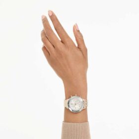 Montre Octea Chrono « Swiss Made », bracelet en métal, teinte or, finition champagne