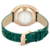 Montre ovale Imber « Swiss Made », bracelet en cuir, verte, finition ton or rose Montre ovale Imber « Swiss Made », bracelet en cuir, verte, finition ton or rose