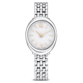 Montre ovale Imber « Swiss Made », bracelet en métal, couleur argentée, acier inoxydable