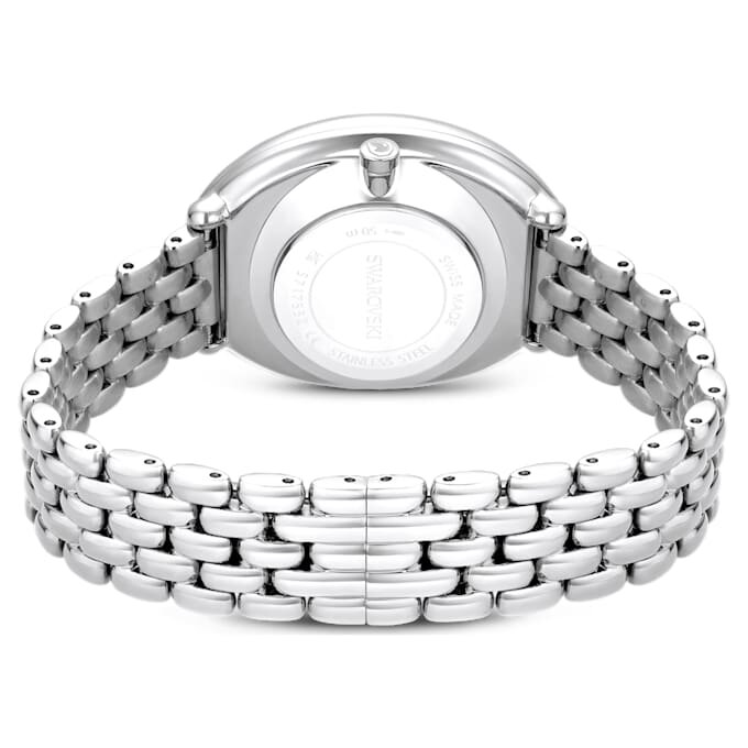 Montre ovale Imber « Swiss Made », bracelet en métal, couleur argentée, acier inoxydable Montre ovale Imber « Swiss Made », bracelet en métal, couleur argentée, acier inoxydable
