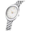 Montre ovale Imber « Swiss Made », bracelet en métal, couleur argentée, acier inoxydable Montre ovale Imber « Swiss Made », bracelet en métal, couleur argentée, acier inoxydable