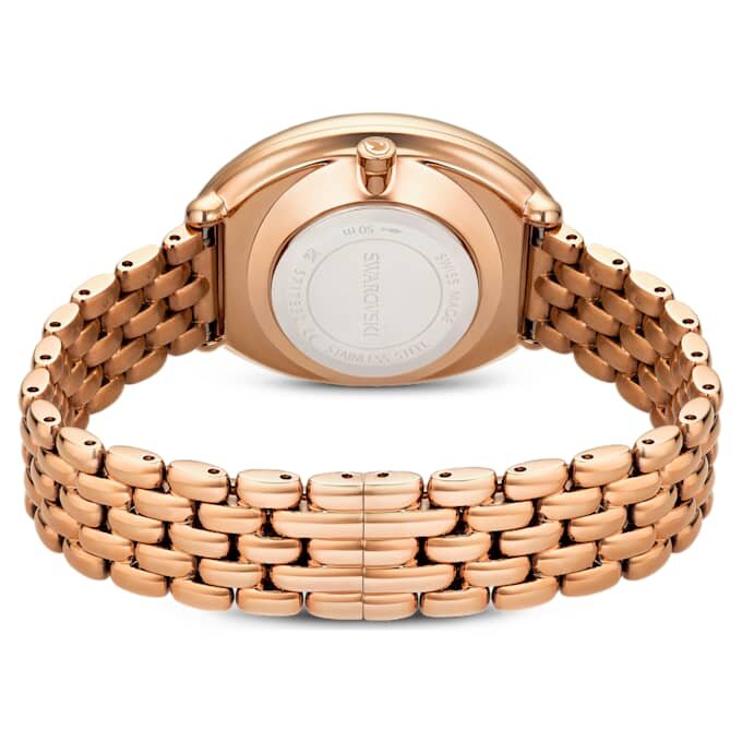 Montre ovale Imber « Swiss Made », bracelet en métal, teinte or, finition or rose Montre ovale Imber « Swiss Made », bracelet en métal, teinte or, finition or rose