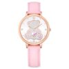Montre Teddy Swiss Made, bracelet en cuir, rose, finition dorée rose Montre Teddy Swiss Made, bracelet en cuir, rose, finition dorée rose