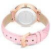 Montre Teddy Swiss Made, bracelet en cuir, rose, finition dorée rose Montre Teddy Swiss Made, bracelet en cuir, rose, finition dorée rose