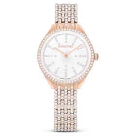 Montres Attract Swiss Made, bracelet en métal, teinte or rose, finition teinte or rose