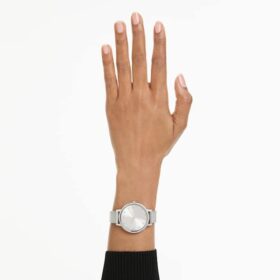 Montres Clarica Swiss Made, bracelet en métal, couleur argentée, acier inoxydable