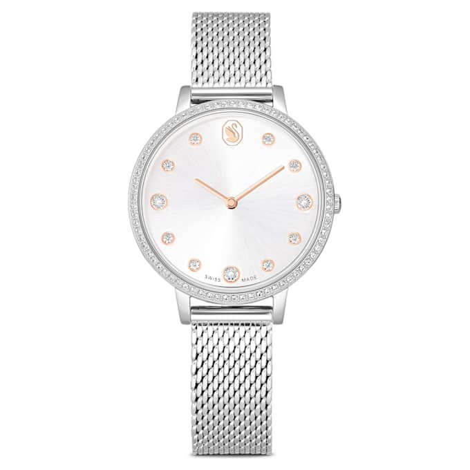 Montres Clarica Swiss Made, bracelet en métal, couleur argentée, acier inoxydable Montres Clarica Swiss Made, bracelet en métal, couleur argentée, acier inoxydable