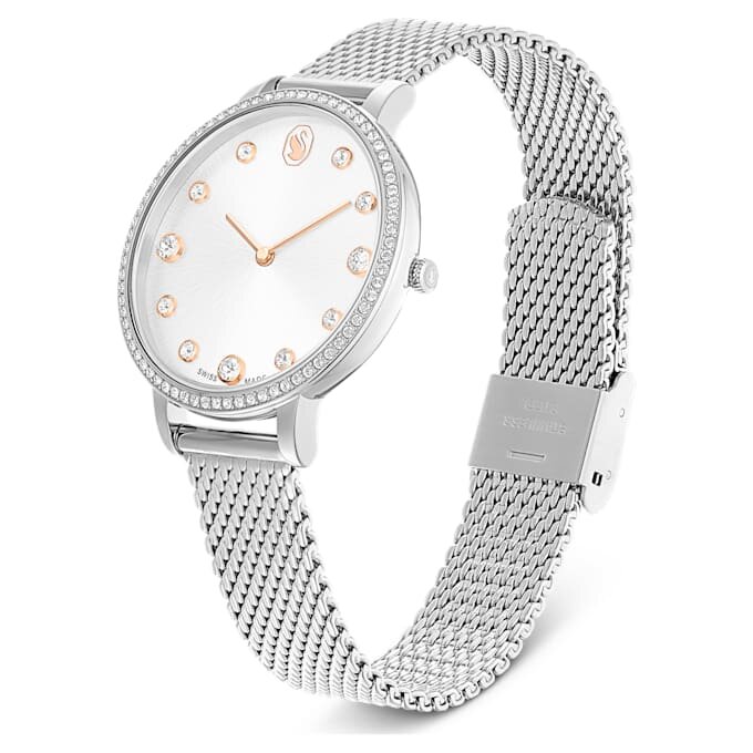 Montres Clarica Swiss Made, bracelet en métal, couleur argentée, acier inoxydable Montres Clarica Swiss Made, bracelet en métal, couleur argentée, acier inoxydable