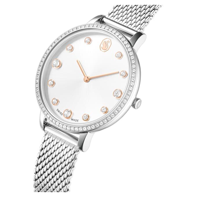 Montres Clarica Swiss Made, bracelet en métal, couleur argentée, acier inoxydable Montres Clarica Swiss Made, bracelet en métal, couleur argentée, acier inoxydable