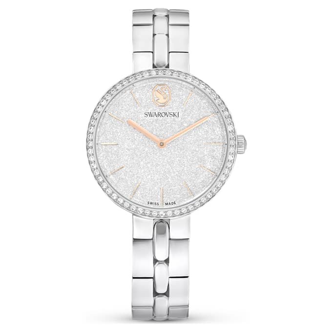 Montres Cosmopolitan « Swiss Made », bracelet en métal, finition argentée, acier inoxydable Montres Cosmopolitan « Swiss Made », bracelet en métal, finition argentée, acier inoxydable