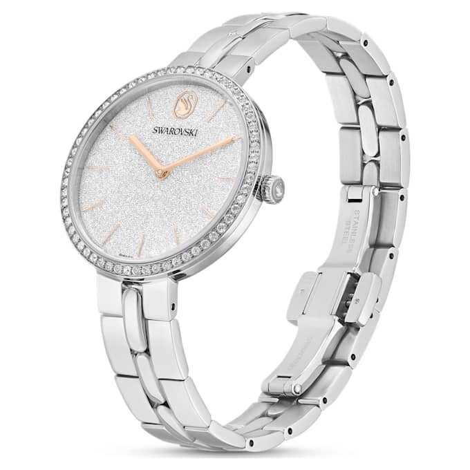 Montres Cosmopolitan « Swiss Made », bracelet en métal, finition argentée, acier inoxydable Montres Cosmopolitan « Swiss Made », bracelet en métal, finition argentée, acier inoxydable