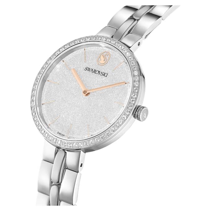 Montres Cosmopolitan « Swiss Made », bracelet en métal, finition argentée, acier inoxydable Montres Cosmopolitan « Swiss Made », bracelet en métal, finition argentée, acier inoxydable