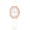Montres Dextera Octagon « Swiss Made », bracelet en cuir, blanche, finition ton or rose Montres Dextera Octagon « Swiss Made », bracelet en cuir, blanche, finition ton or rose