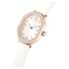 Montres Dextera Octagon « Swiss Made », bracelet en cuir, blanche, finition ton or rose Montres Dextera Octagon « Swiss Made », bracelet en cuir, blanche, finition ton or rose