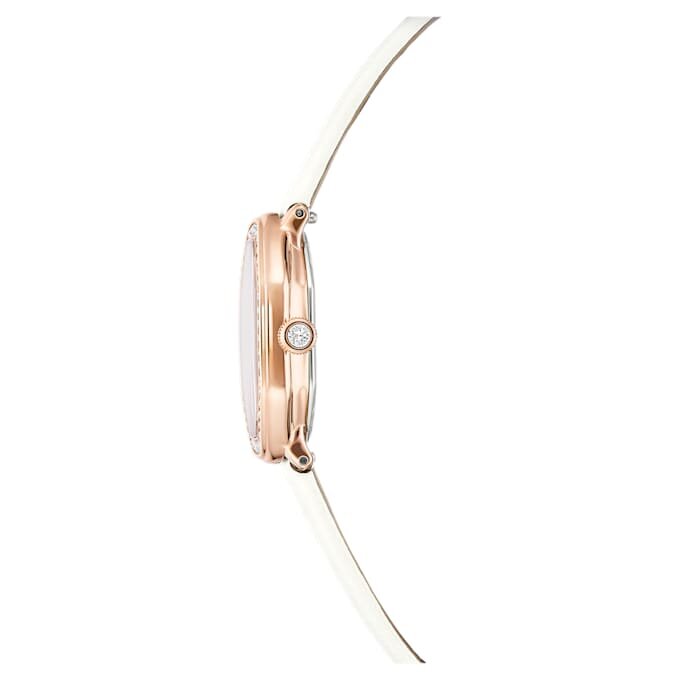 Montres Dextera Octagon « Swiss Made », bracelet en cuir, blanche, finition ton or rose Montres Dextera Octagon « Swiss Made », bracelet en cuir, blanche, finition ton or rose