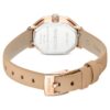 Montres Dextera Octagon « Swiss Made », bracelet en cuir, marron, finition dorée rose