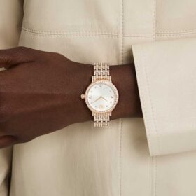 Montres Imber Swiss Made, bracelet en métal, teinte or rose, finition teinte or rose