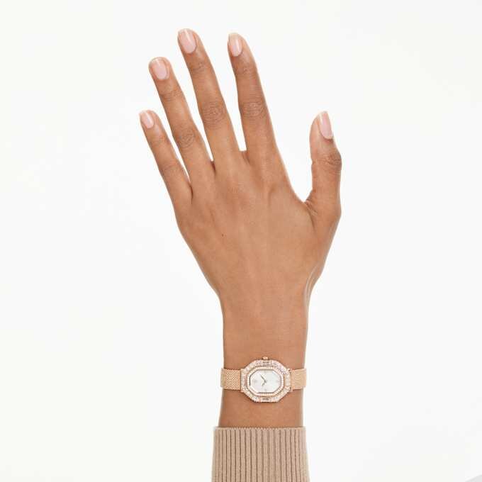 Montres Matrix Octagon à bracelet métallique, teinte or rose, finition teinte or rose Montres Matrix Octagon à bracelet métallique, teinte or rose, finition teinte or rose