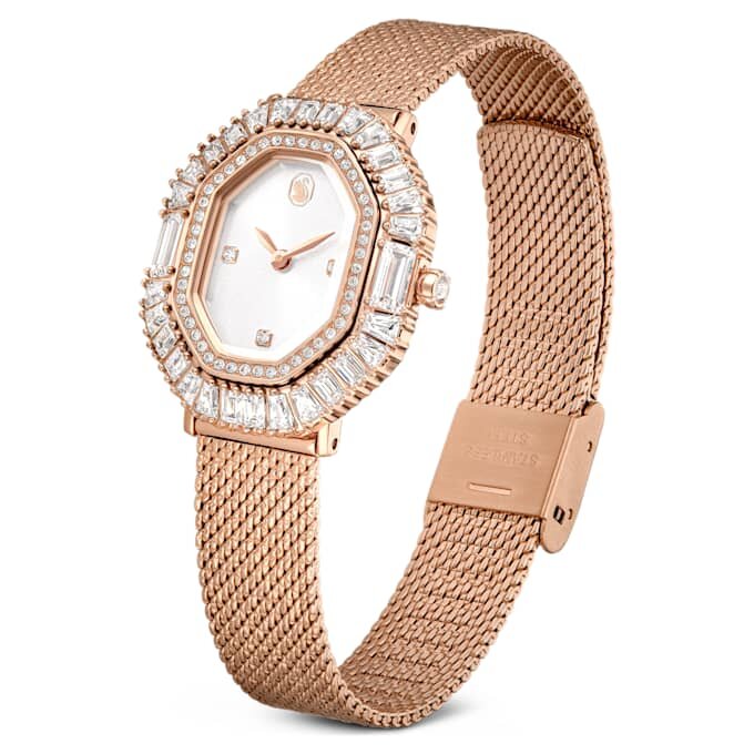 Montres Matrix Octagon à bracelet métallique, teinte or rose, finition teinte or rose Montres Matrix Octagon à bracelet métallique, teinte or rose, finition teinte or rose