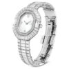 Montres Matrix Octagon à facettes baguette, bracelet en métal, teinte argentée, acier inoxydable Montres Matrix Octagon à facettes baguette, bracelet en métal, teinte argentée, acier inoxydable