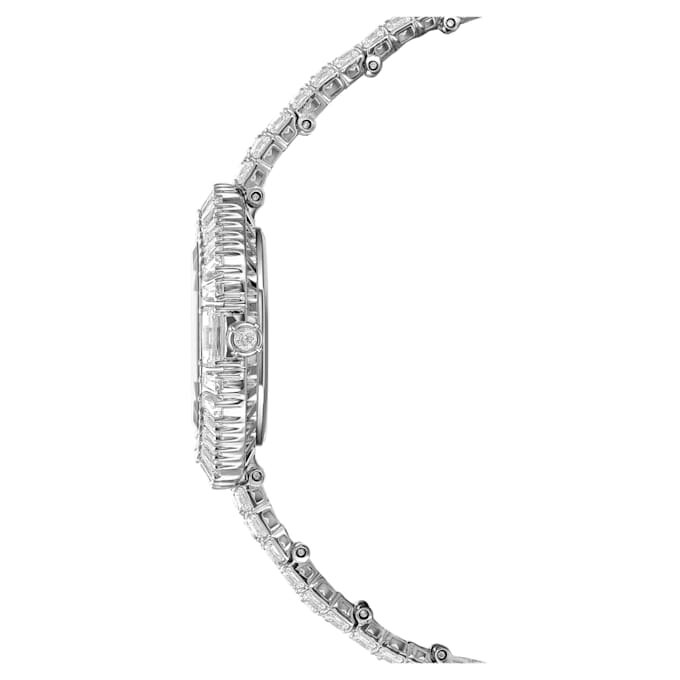 Montres Matrix Octagon à facettes baguette, bracelet en métal, teinte argentée, acier inoxydable Montres Matrix Octagon à facettes baguette, bracelet en métal, teinte argentée, acier inoxydable