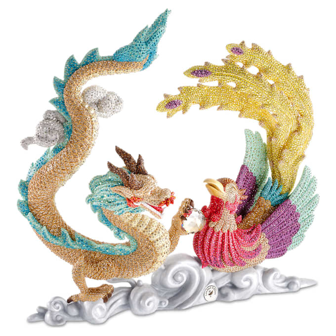 Myriad Dragon and Phoenix en cristal Myriad Dragon and Phoenix en cristal