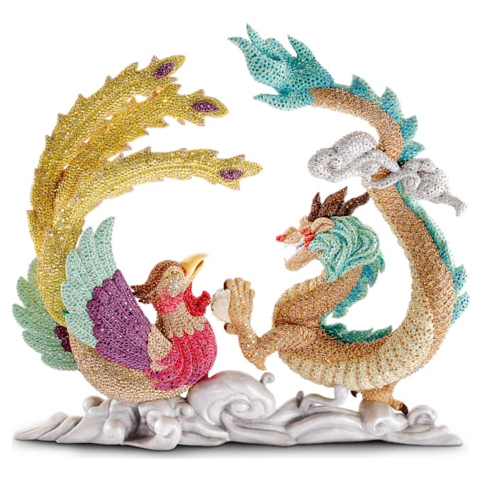 Myriad Dragon and Phoenix en cristal Myriad Dragon and Phoenix en cristal