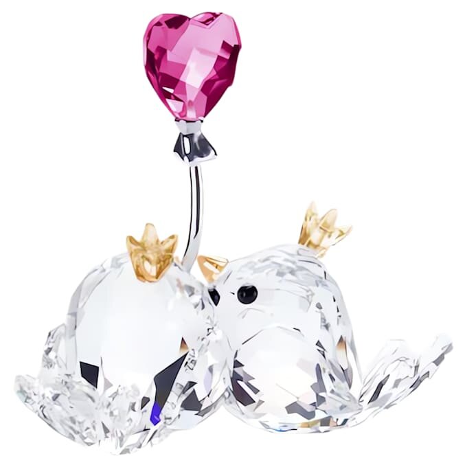 Oiseaux amoureux et cœur rose Oiseaux amoureux et cœur rose