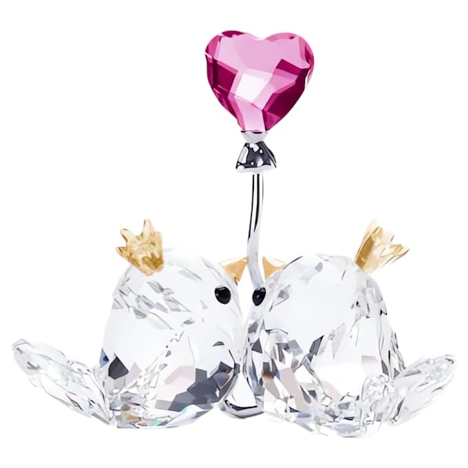 Oiseaux amoureux et cœur rose Oiseaux amoureux et cœur rose