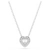 Pendentif Ariana Grande x Swarovski, tailles variées, cœur, blanc, plaqué rhodium Pendentif Ariana Grande x Swarovski, tailles variées, cœur, blanc, plaqué rhodium