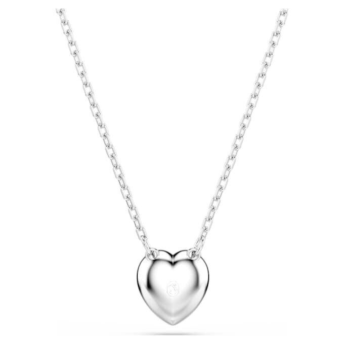 Pendentif Ariana Grande x Swarovski, tailles variées, cœur, blanc, plaqué rhodium Pendentif Ariana Grande x Swarovski, tailles variées, cœur, blanc, plaqué rhodium