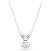 Pendentif Bella V, taille ronde, bleu, plaqué rhodium Pendentif Bella V, taille ronde, bleu, plaqué rhodium