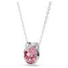 Pendentif Bella V, taille ronde, rose, plaqué rhodium Pendentif Bella V, taille ronde, rose, plaqué rhodium