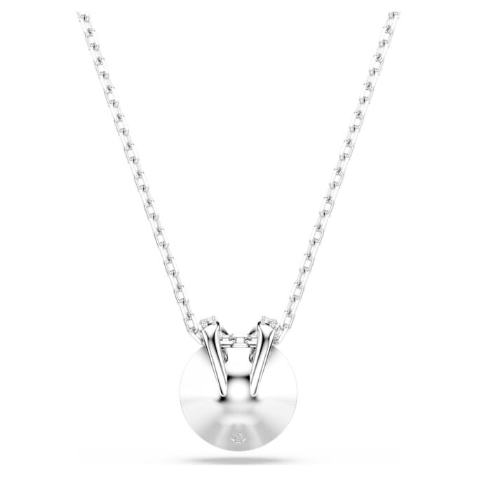 Pendentif Bella V, taille ronde, rose, plaqué rhodium Pendentif Bella V, taille ronde, rose, plaqué rhodium