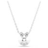 Pendentif Bella V, taille ronde, rose, plaqué rhodium Pendentif Bella V, taille ronde, rose, plaqué rhodium