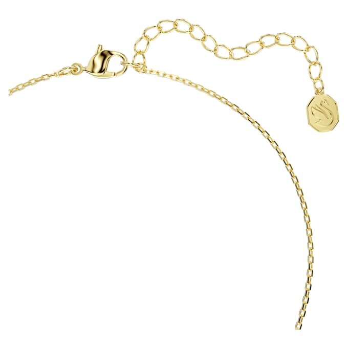 Pendentif Bella V, taille ronde, vert, plaqué or Pendentif Bella V, taille ronde, vert, plaqué or