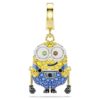 Pendentif Bob Minions pavé, multicolore, plaqué or Pendentif Bob Minions pavé, multicolore, plaqué or