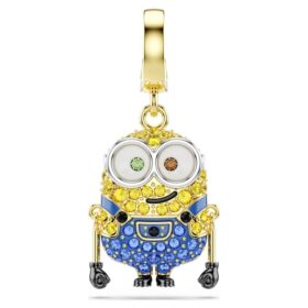 Pendentif Bob Minions pavé, multicolore, plaqué or