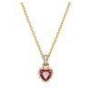 Pendentif Chroma en forme de cœur, rouge, plaqué or Pendentif Chroma en forme de cœur, rouge, plaqué or