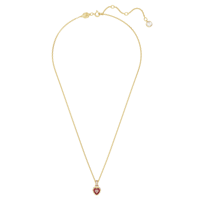 Pendentif Chroma en forme de cœur, rouge, plaqué or Pendentif Chroma en forme de cœur, rouge, plaqué or