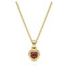 Pendentif Chroma en forme de cœur, rouge, plaqué or Pendentif Chroma en forme de cœur, rouge, plaqué or