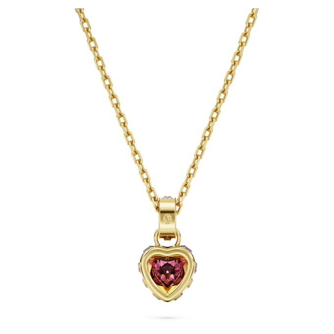 Pendentif Chroma en forme de cœur, rouge, plaqué or Pendentif Chroma en forme de cœur, rouge, plaqué or