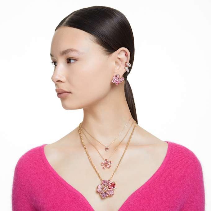 Pendentif Chroma en forme de cœur, rouge, plaqué or Pendentif Chroma en forme de cœur, rouge, plaqué or